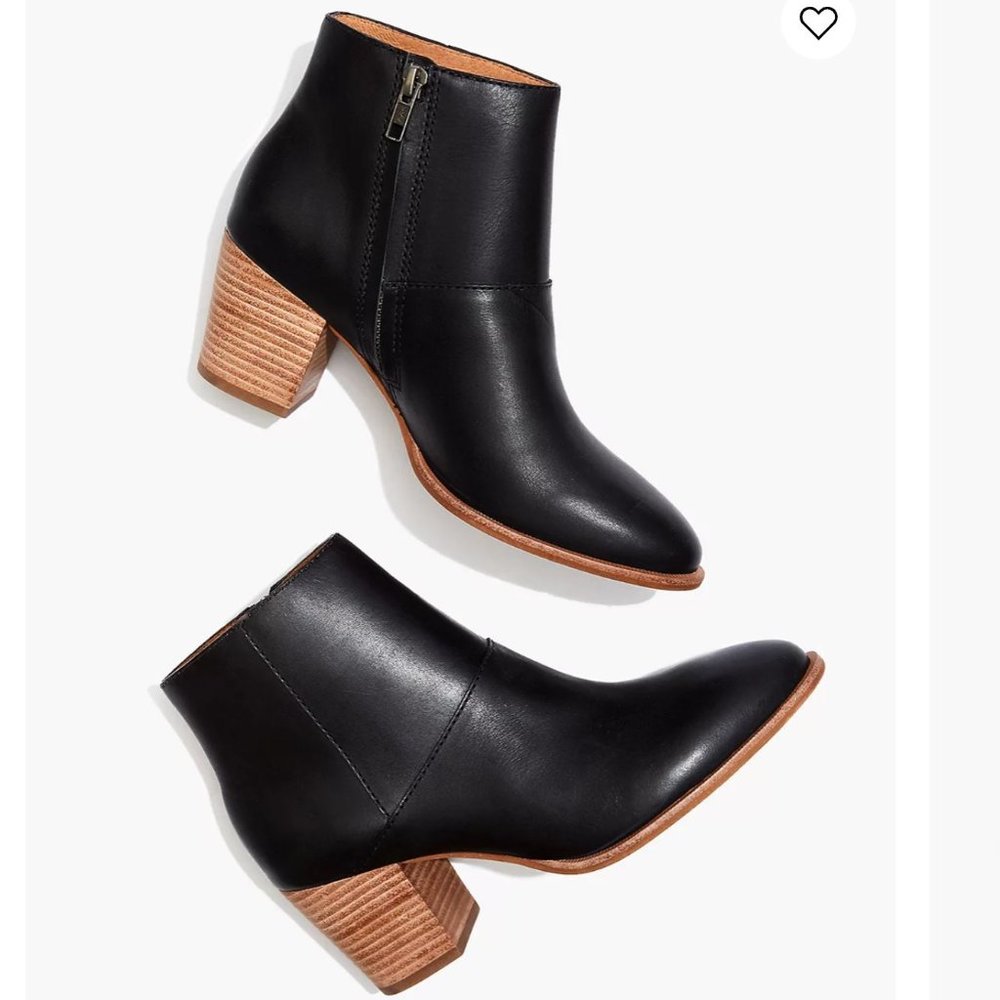 Madewell Rosie Ankle Boot in Black Leather size 11 EUC